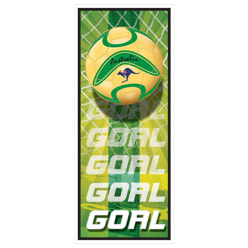 Door Cover - Australia – 6' x 30" – (1/Pkg) by Beistle for Soccer Door Covers