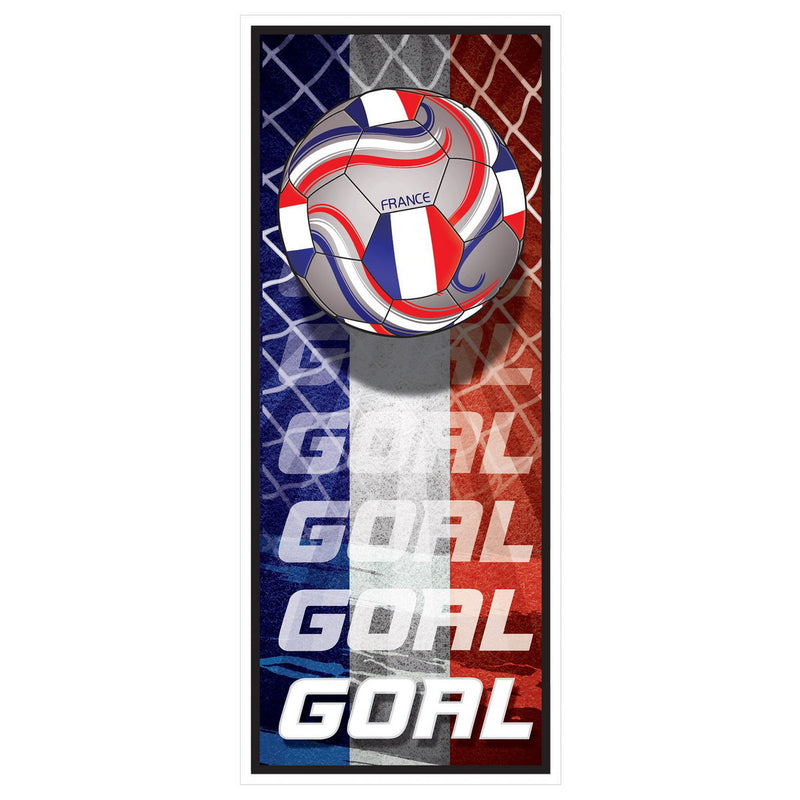 Door Cover - France – 6' x 30" – (1/Pkg) by Beistle for Soccer Door Covers