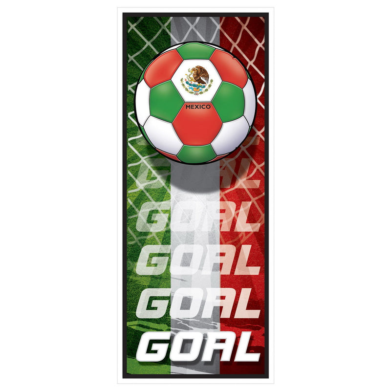 Door Cover - Mexico – 6' x 30" – (1/Pkg) by Beistle for Soccer Door Covers