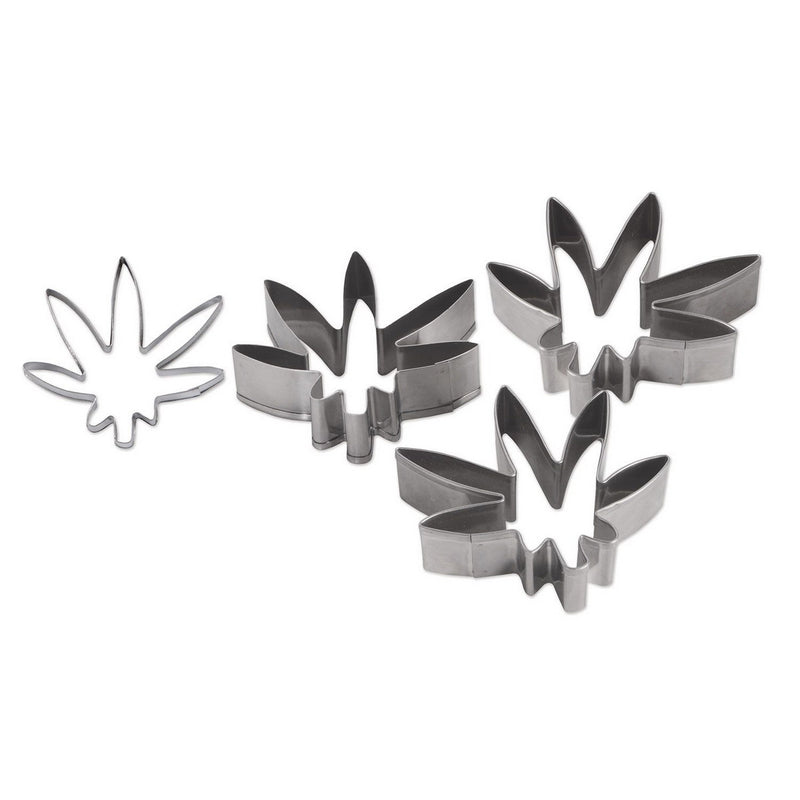 Weed Cookie Cutters – 2¾" x 2½" – (3/Pkg) by Beistle for 420