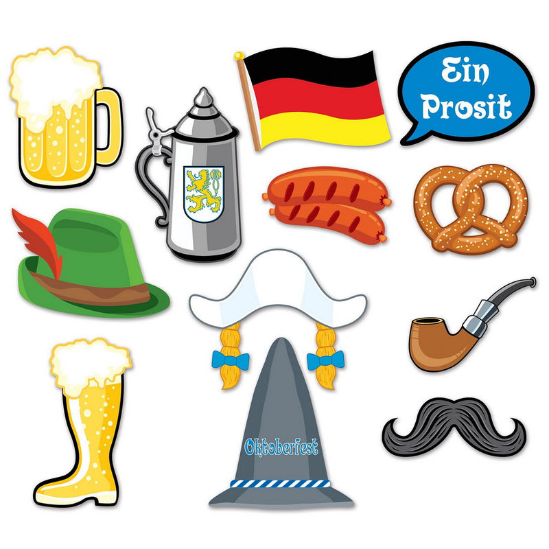 Oktoberfest Photo Fun Signs – 6½"-10" – (12/Pkg) by Beistle