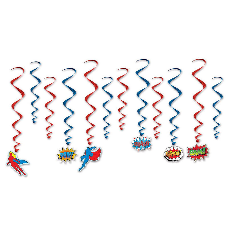 Hero Whirls – 17"-31½" – (12/Pkg) by Beistle for Heroes