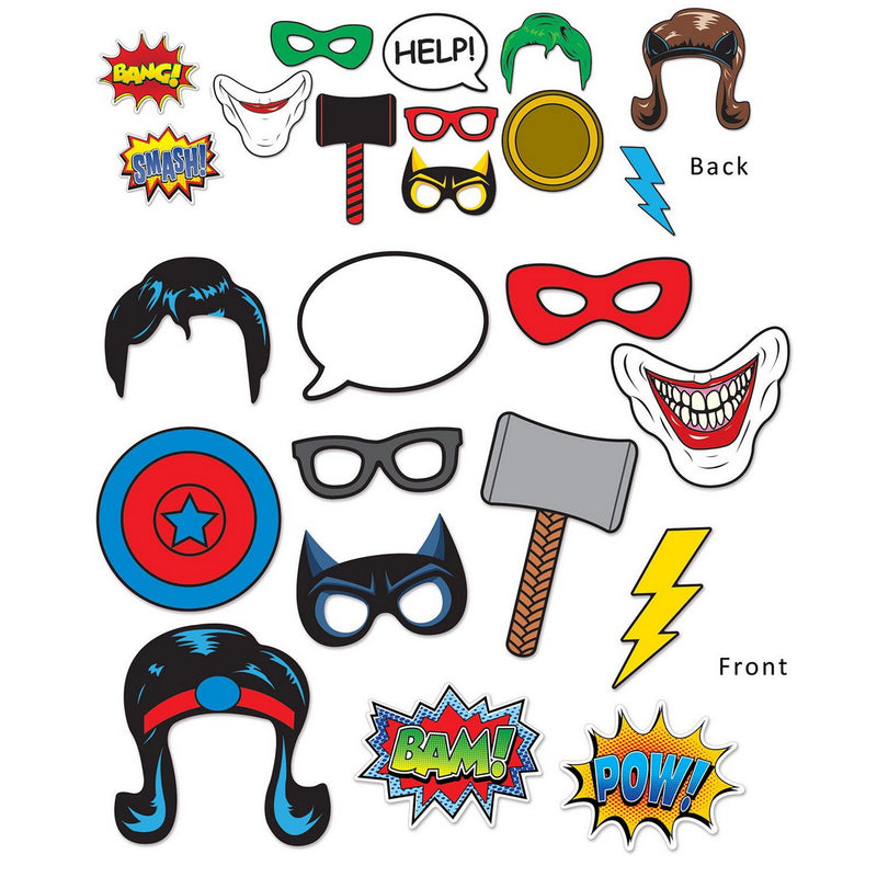 Hero Photo Fun Signs – 6¾"-10" – (12/Pkg) by Beistle for Heroes