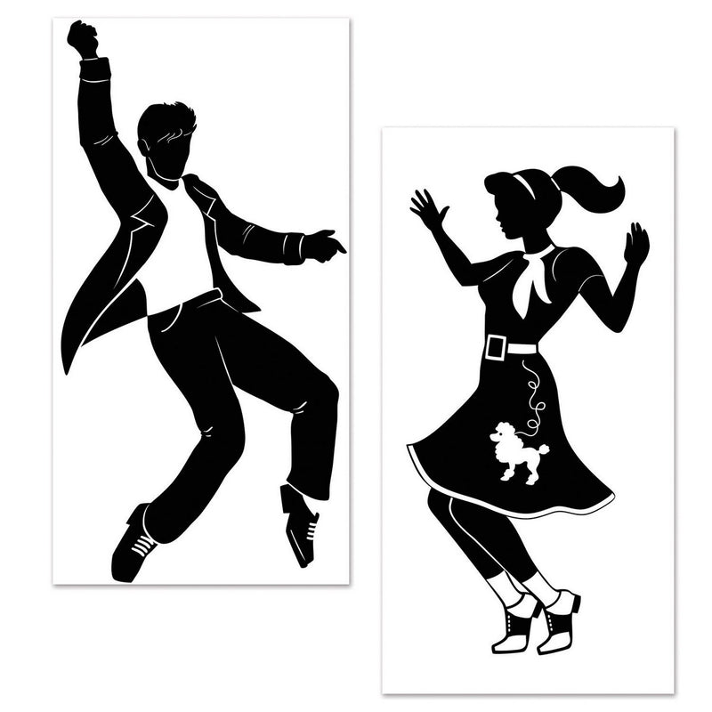 Rock & Roll Props – 4' 8" & 5' 3" – (2/Pkg) by Beistle for 50's and Rock & Roll