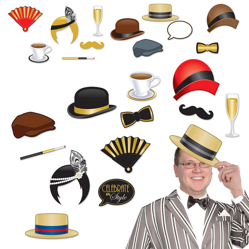 Great 20's Photo Fun Signs – 6¼"-11" – (12/Pkg) by Beistle