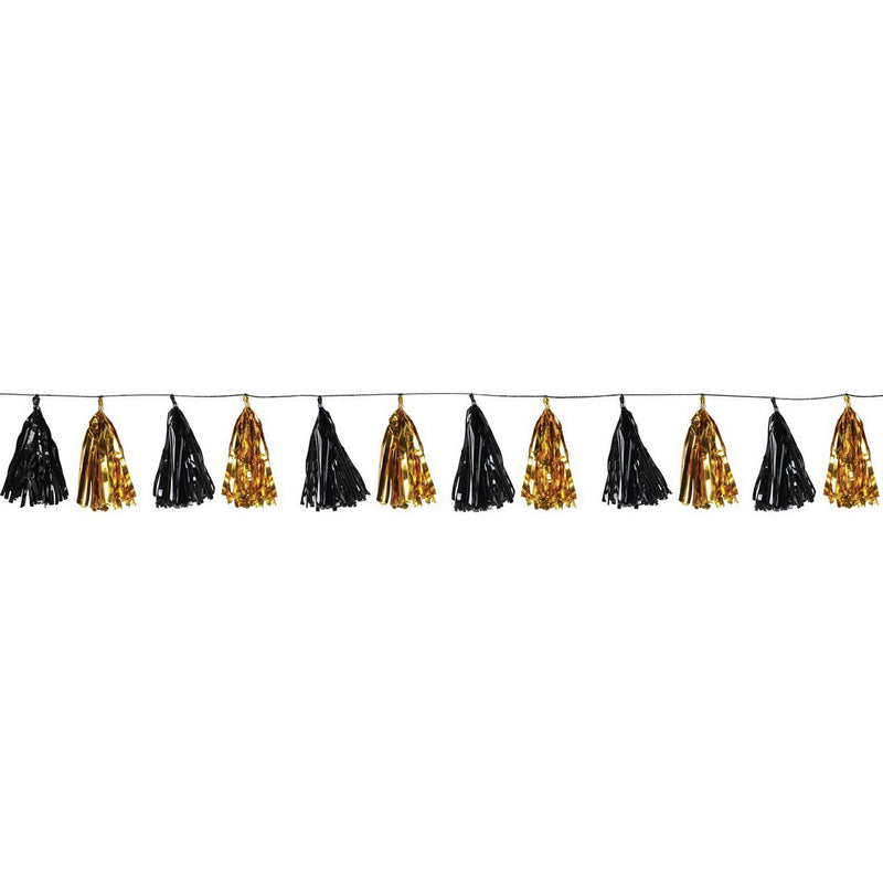 Metallic Tassel Garland – 9¾" x 8' – (1/Pkg) by Beistle for Awards Night Tassel Garlands