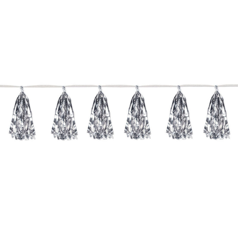 Metallic Tassel Garland – 9¾" x 8' – (1/Pkg) by Beistle for General occasion Tassel Garlands