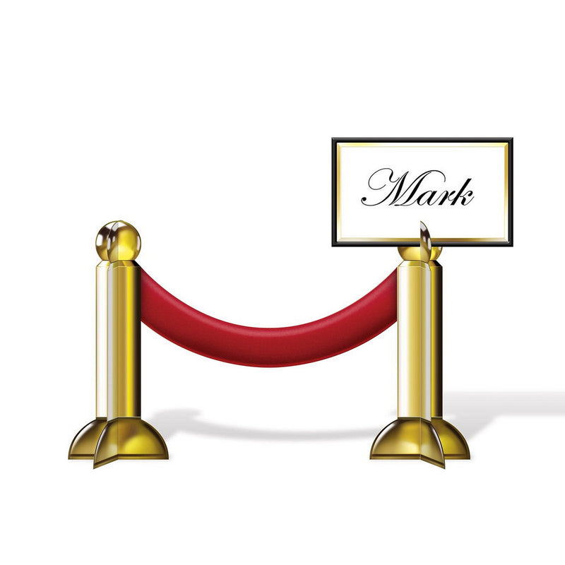 Stanchion Place Cards – 6" – (4/Pkg) by Beistle for Awards Night Accessories