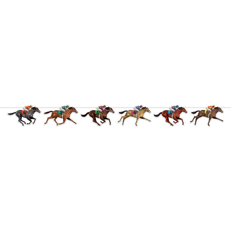 Horse Racing Streamer – 6½" x 6' – (1/Pkg) by Beistle for Derby Day Streamers