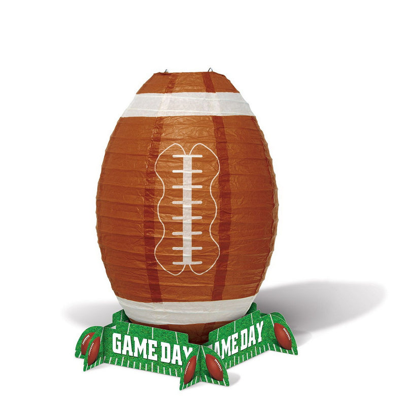 Game Day Football Lantern Centerpiece – 11" – (1/Pkg) by Beistle Tissue