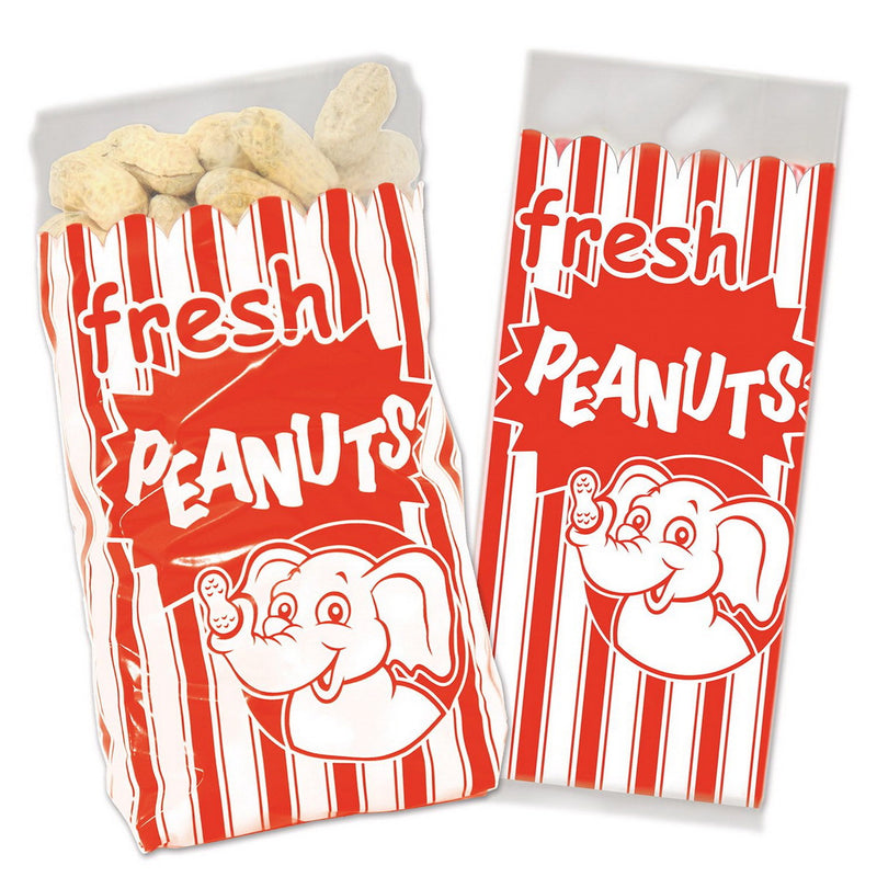 Peanut Bags – 4" x 9½" x 2" – (50/Pkg) by Beistle for Circus Cello Bags