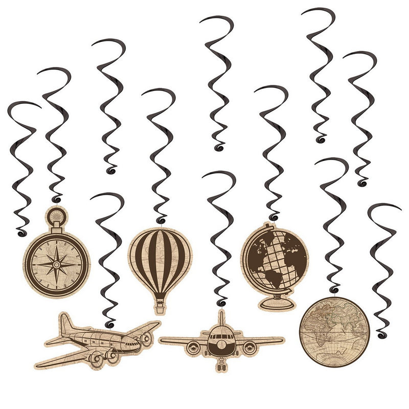 Around The World Whirls – 17"-30½" – (12/Pkg) by Beistle