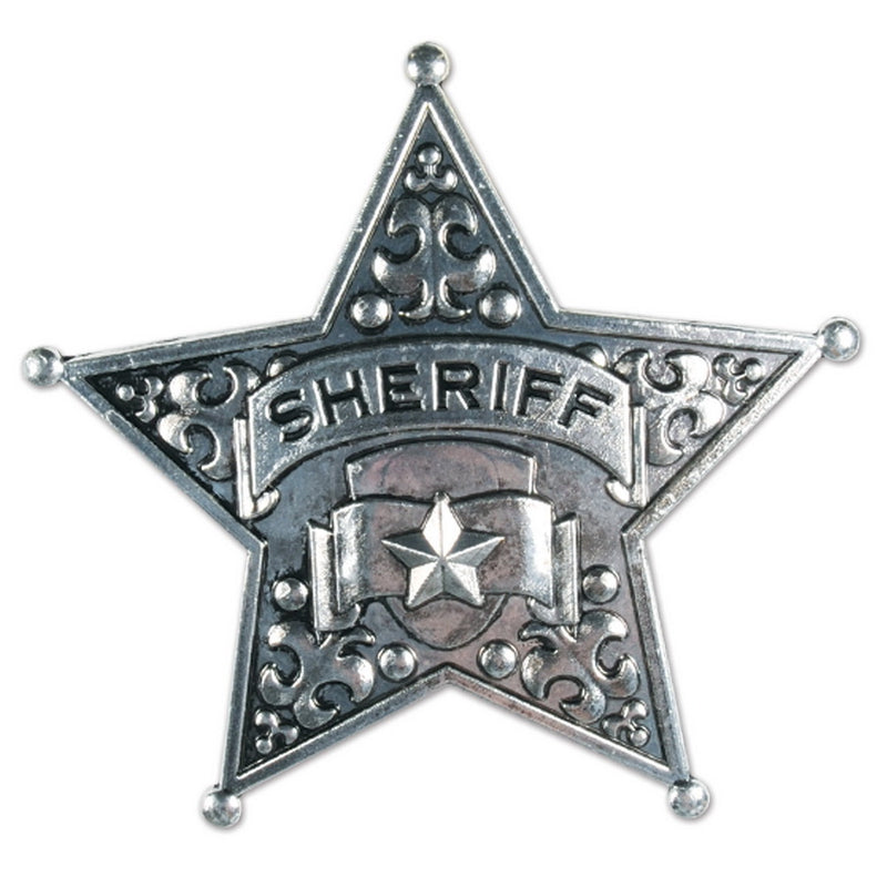 Metal Sheriff Badge – 2½" – (1/Pkg) by Beistle for Western Accessories