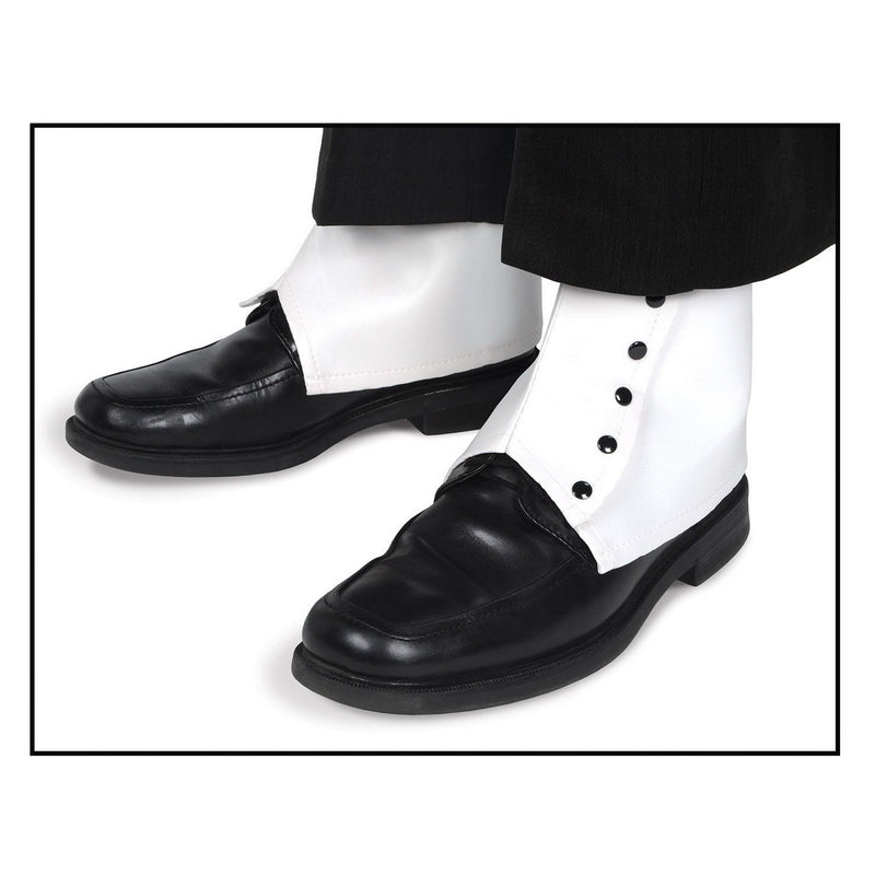 White Spats – (1 Pair/Package) by Beistle for Great 20's Accessories