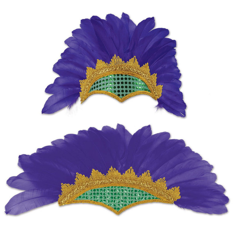 Showgirl Headpiece – (1/Pkg) by Beistle for Mardi Gras Accessories