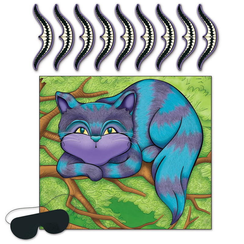 Pin The Smile On The Cheshire Cat Game – 16" x 18" – (1/Pkg) by Beistle for Alice In Wonderland Games