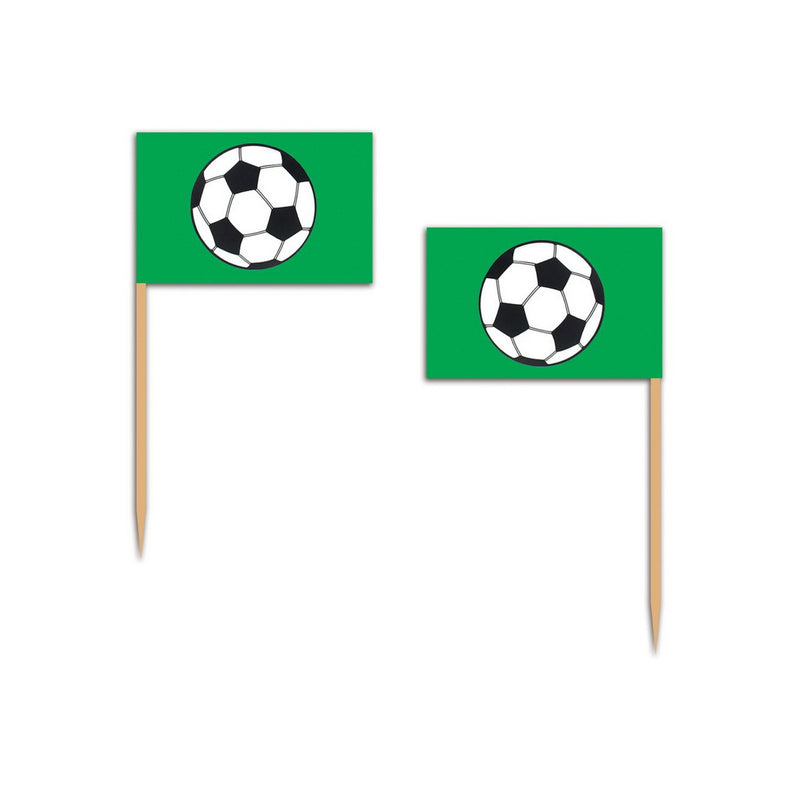 Soccer Ball Picks – 2½" – (50/Pkg) by Beistle Food Picks