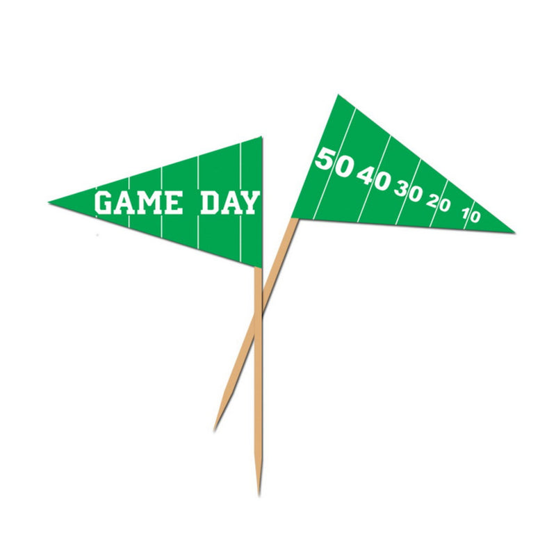 Game Day Football Picks – 2½" – (50/Pkg) by Beistle Food Picks