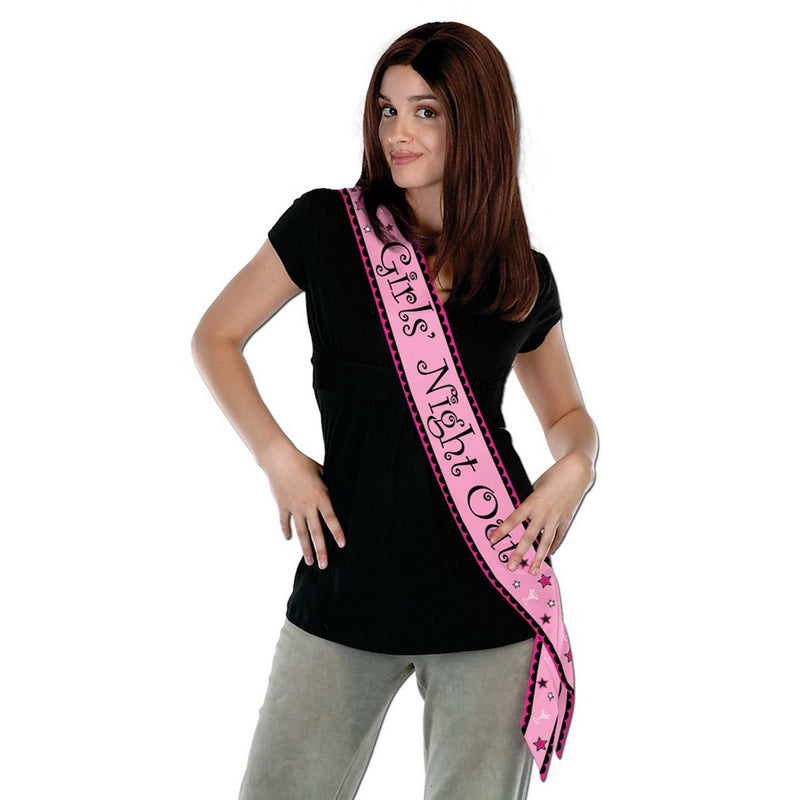 Girls' Night Out Satin Sash – 33" x 4" – (1/Pkg) by Beistle for Bachelorette Sashes