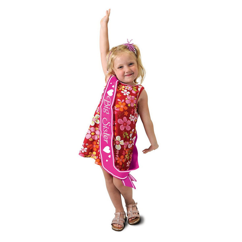 Big Sister Satin Sash – 30" x 3½" – (1/Pkg) by Beistle for Baby Shower Sashes