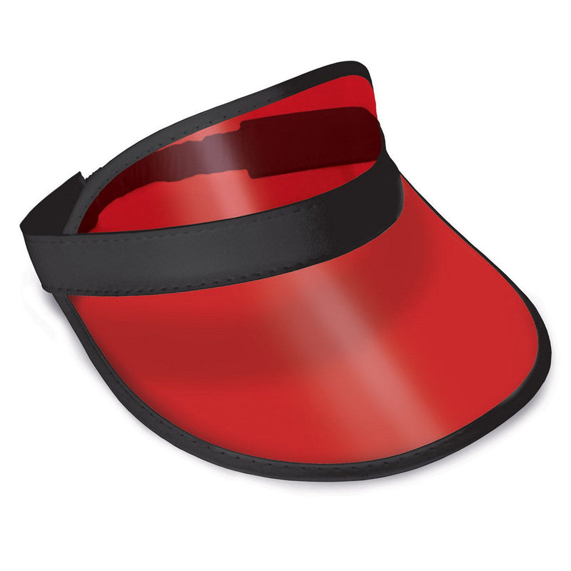 Clear Red Plastic Dealer's Visor by Beistle for Casino Visors