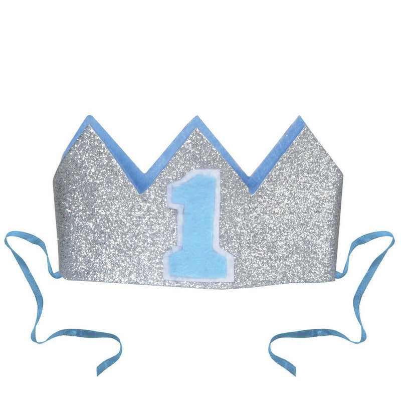 Glittered Baby's "1st" Birthday Crown – 2½" x 4½" – (1/Pkg) by Beistle for 1st Birthday Crowns