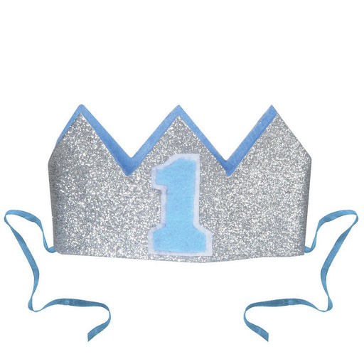 Glittered Baby's "1st" Birthday Crown – 2½" x 4½" – (1/Pkg) by Beistle for 1st Birthday Crowns