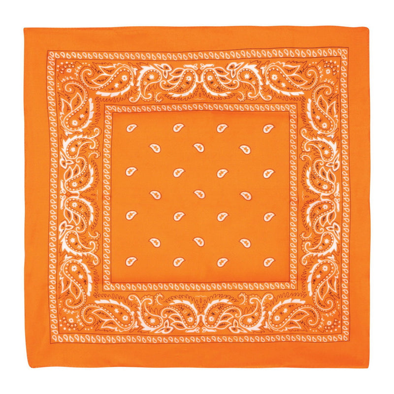 Orange Bandana – 22" x 22" – (1/Pkg) by Beistle for Spirit Colors Bandanas