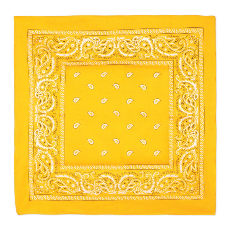 Yellow Bandana – 22" x 22" – (1/Pkg) by Beistle for Spirit Colors Bandanas