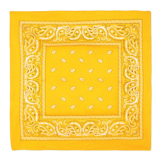 Yellow Bandana – 22" x 22" – (1/Pkg) by Beistle for Spirit Colors Bandanas