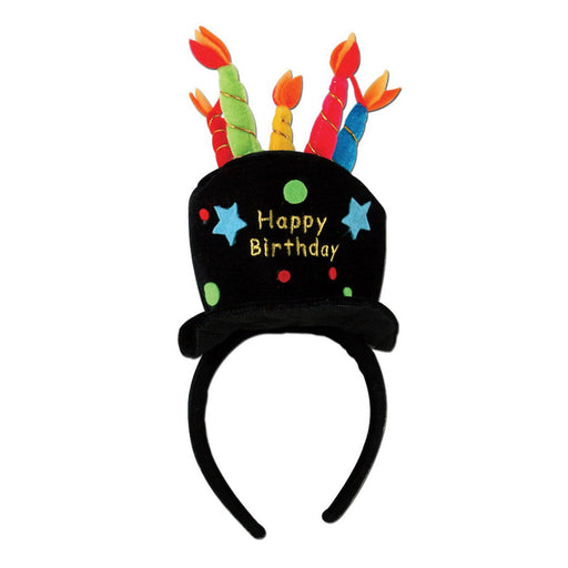 Plush Birthday Cake Headband – (1/Card) by Beistle Boppers and Headbands