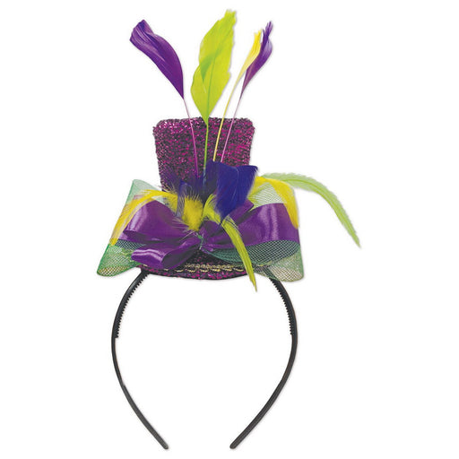Mardi GrasTop Hat Headband – (1/Pkg) by Beistle Boppers and Headbands