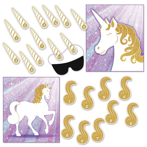 Unicorn Party Games – 19" x 17½" – (2/Pkg) by Beistle