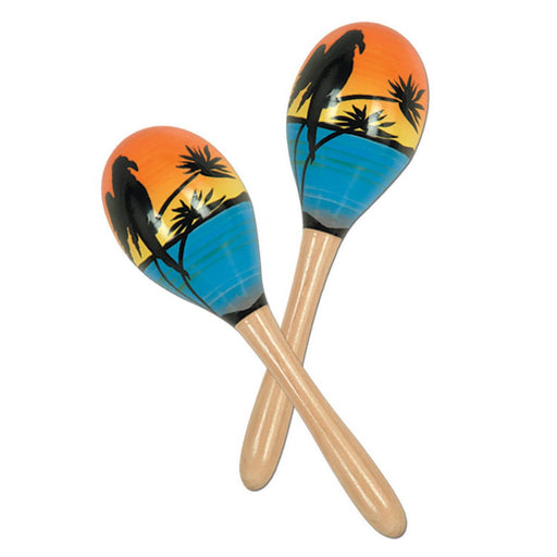 Tropical Fun Party Maracas – 8" – (2/Pkg) by Beistle for Luau Noisemakers
