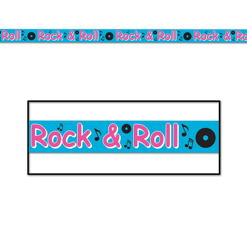 Rock & Roll Party Tape – 3" x 20' – (1/Card) by Beistle for 50's and Rock & Roll Poly