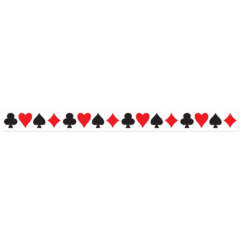 Card "Suit" Party Tape – 3" x 20' – (1/Card) by Beistle for Casino Poly