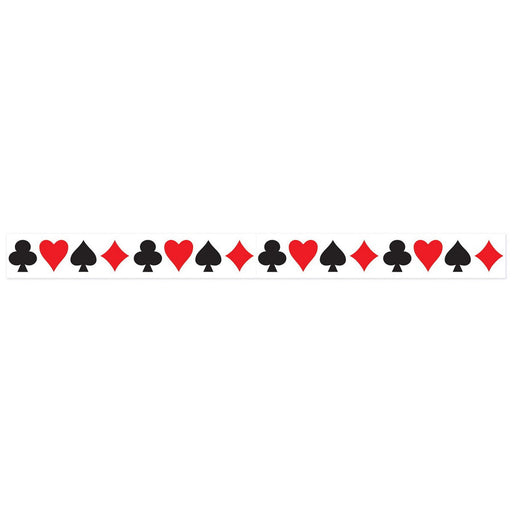 Card "Suit" Party Tape – 3" x 20' – (1/Card) by Beistle for Casino Poly
