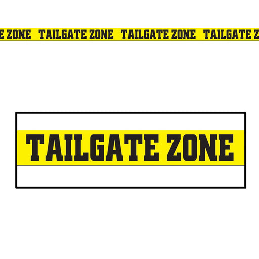 Tailgate Zone Party Tape – 3" x 20' – (1/Card) by Beistle for Football Poly
