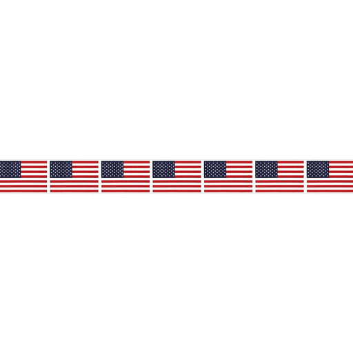 American Flag Party Tape – 3" x 20' – (1/Card) by Beistle for Patriotic Poly