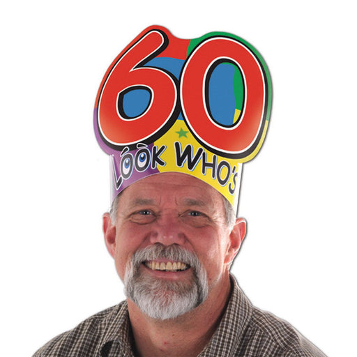 Look Who's "60" Headband by Beistle for Age-specific birthday Paper