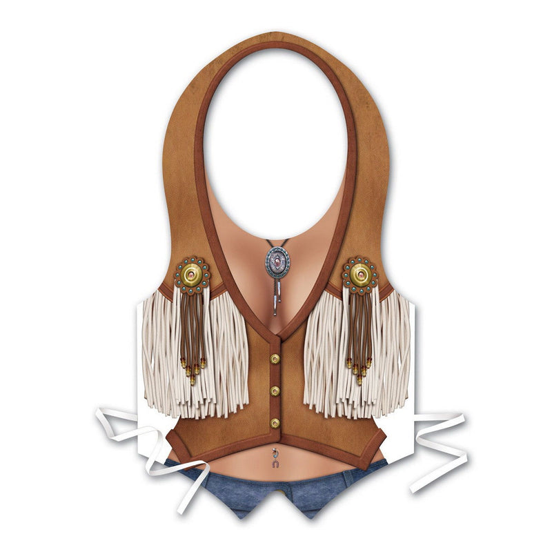 Plastic Cowgirl Vest by Beistle for Western Vests