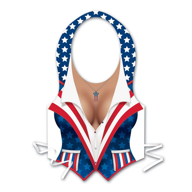 Plastic Female Patriotic Vest by Beistle Vests