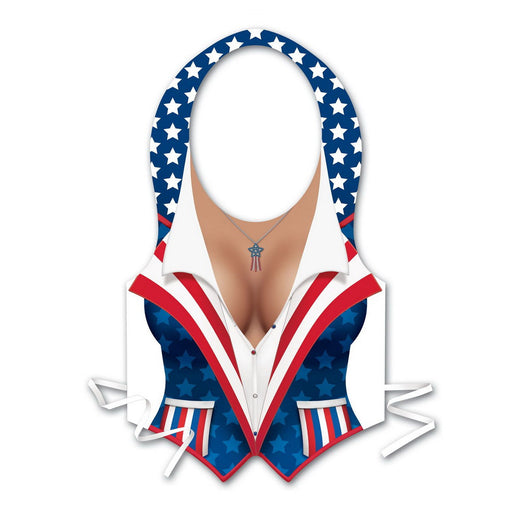 Plastic Female Patriotic Vest by Beistle Vests