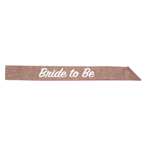 Bride To Be Glittered Sash – 32½" x 3½" – (1/Pkg) by Beistle for Bachelorette Sashes