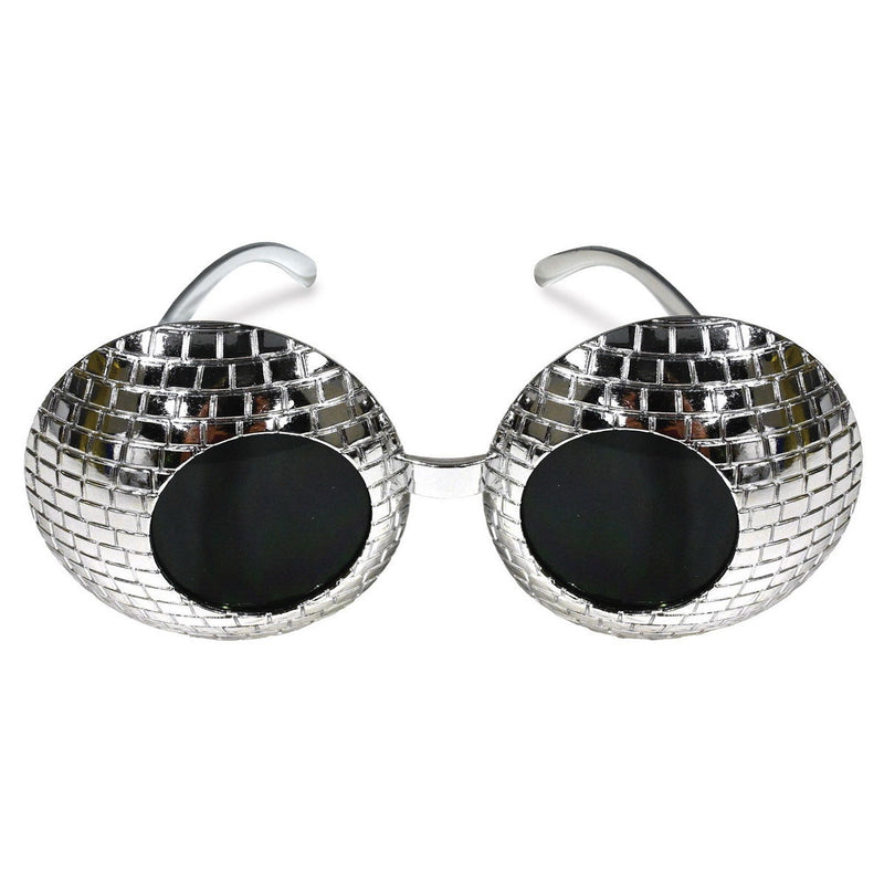 Disco Ball Glasses – (1/Card) by Beistle for 70's Novelty Glasses
