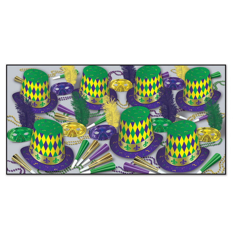Mardi Gras Asst for 50 by Beistle 50 Person Assortments