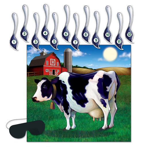 Pin The Tail On The Cow Game – 17¼" x 19" – (1/Pkg) by Beistle for Farm Games