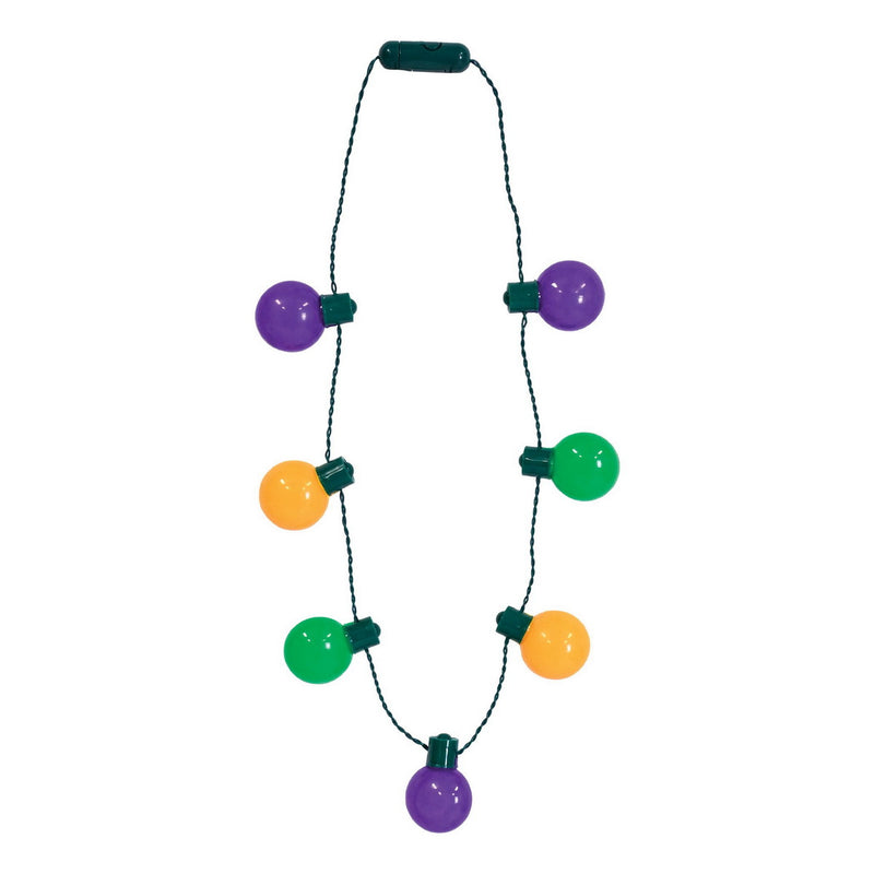 Light-Up Oversized Mardi Gras Necklace – 35" – (1/Pkg) by Beistle Novelty Beads