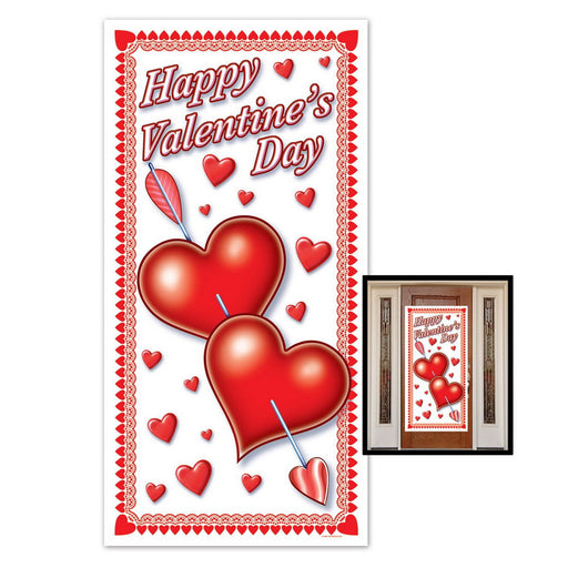 Happy Valentine's Day Door Cover – 5' x 30" – (1/Pkg) by Beistle for Valentines Door Covers
