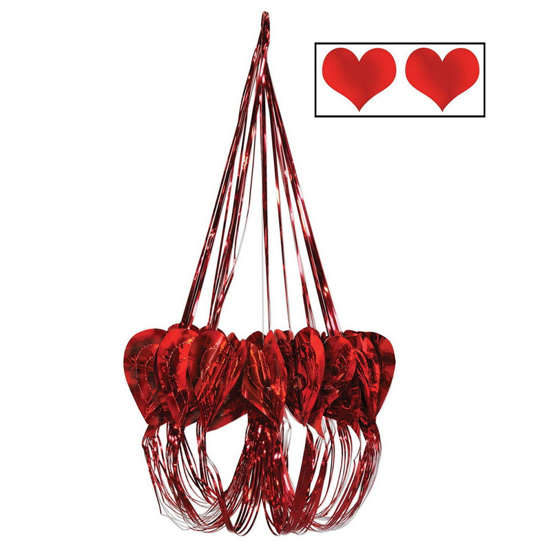 Heart Chandelier – 35" – (1/Pkg) by Beistle for Valentines Columns and Chandeliers